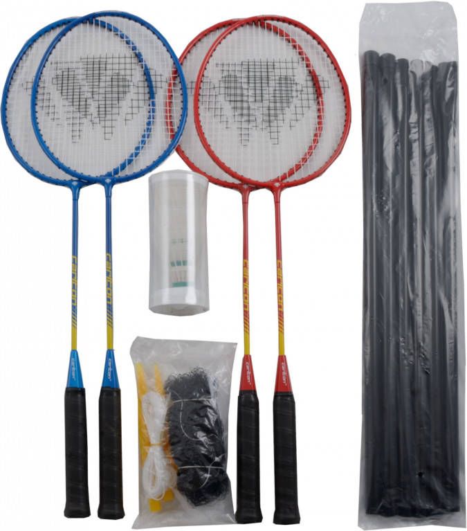 Carlton tournament badminton set 4 player geel online kopen