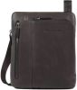 Piquadro Black Square Crossbody Bag iPad Air/Pro Dark Brown online kopen