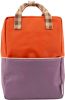 Sticky Lemon Colourblocking Backpack Large orange juice plum purple schoolbus brown online kopen