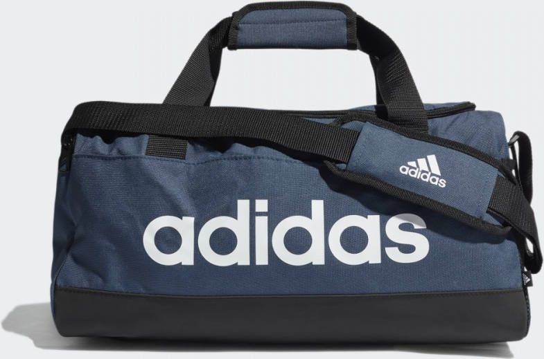 Adidas Performance sporttas Linear Duffel S 25 L donkerblauw/zwart/wit