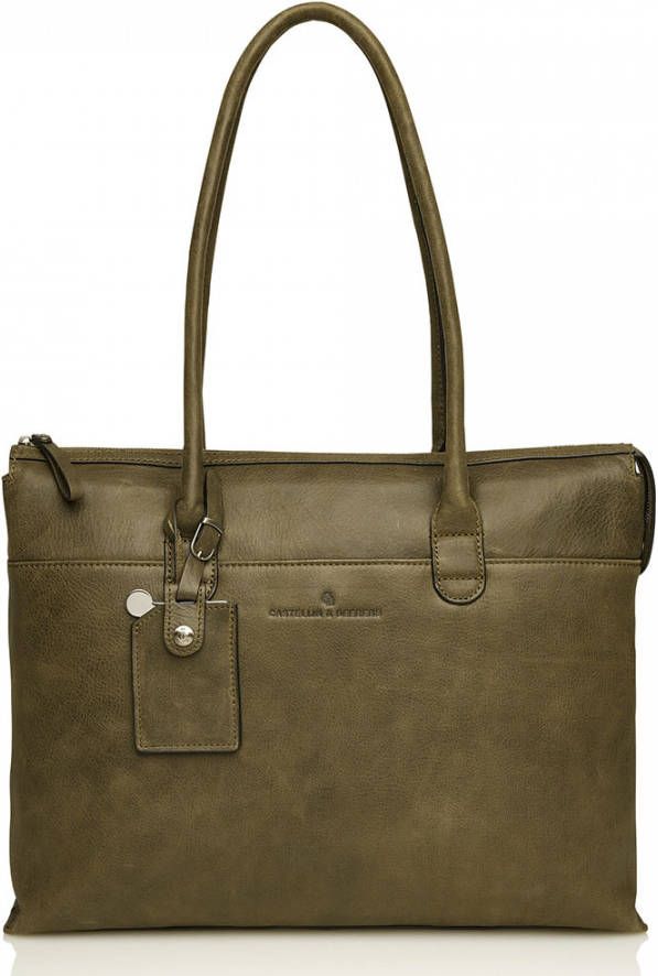 Castelijn & Beerens Laptop schoudertas Carisma Laptop Shoulderbag 15.6 Inch Groen