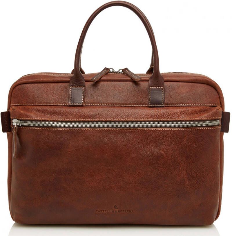 Castelijn & Beerens Renee Rein Laptoptas 15.6&apos, &apos, RFID lichtbruin