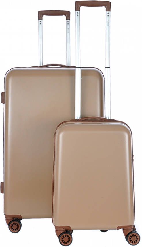 Decent Retro Kofferset 2 delig S + L Beige Brown