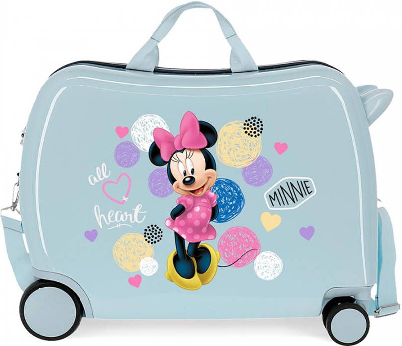 Disney Rolling Suitcase 4 Wheels Minnie Mouse Love Blue