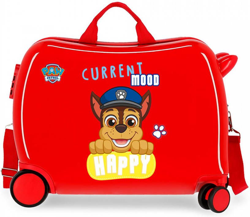 Yourstockshop Paw Patrol Abs Kinderkoffer Rol Zit 4 W Rood
