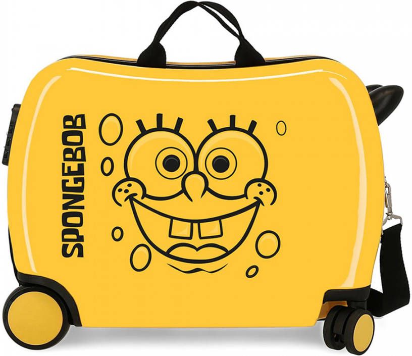 Disney Rolling Suitcase 4 Wheels Sponge Bob Yellow