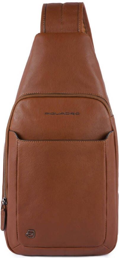Piquadro Black Square Mono Slingbag with iPad Compartment tobacco Damestas