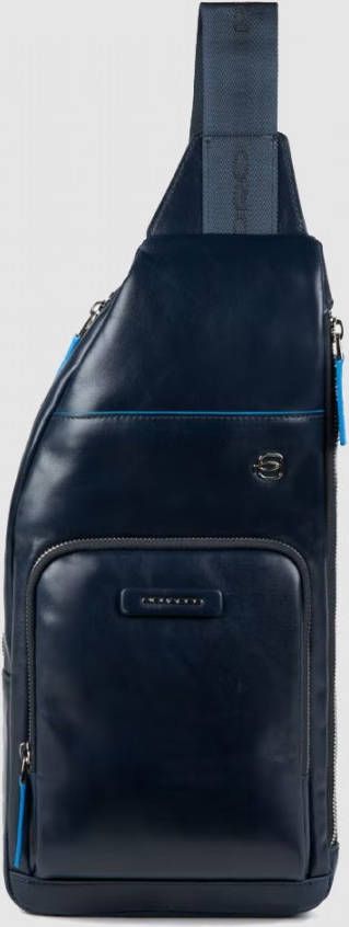 Piquadro Blue Square Mono Sling Bag Night Blue