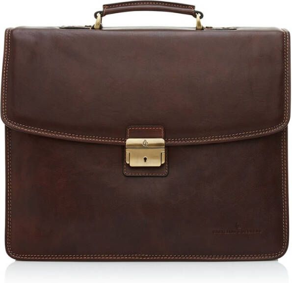 Castelijn & Beerens Crossbodytas Verona Document Laptop Bag 15.6 inch Bruin