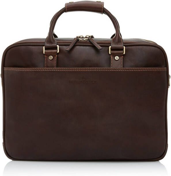 Castelijn & Beerens Verona Business 3 Vaks Laptoptas 15.6&apos, &apos, Mocca