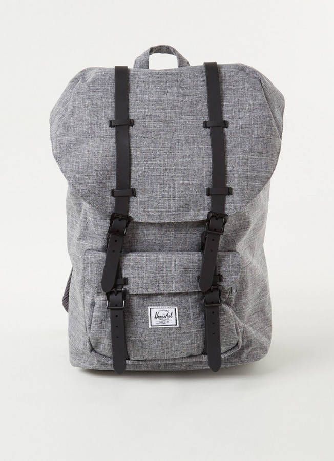 Herschel Supply Co. Little America Rugzak raven crosshatch/black rubber Laptoprugzak
