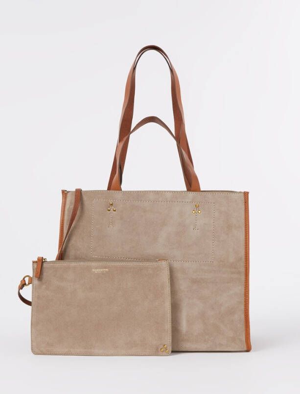 Jé, rô, me Dreyfuss Leon shopper met leren details en etui