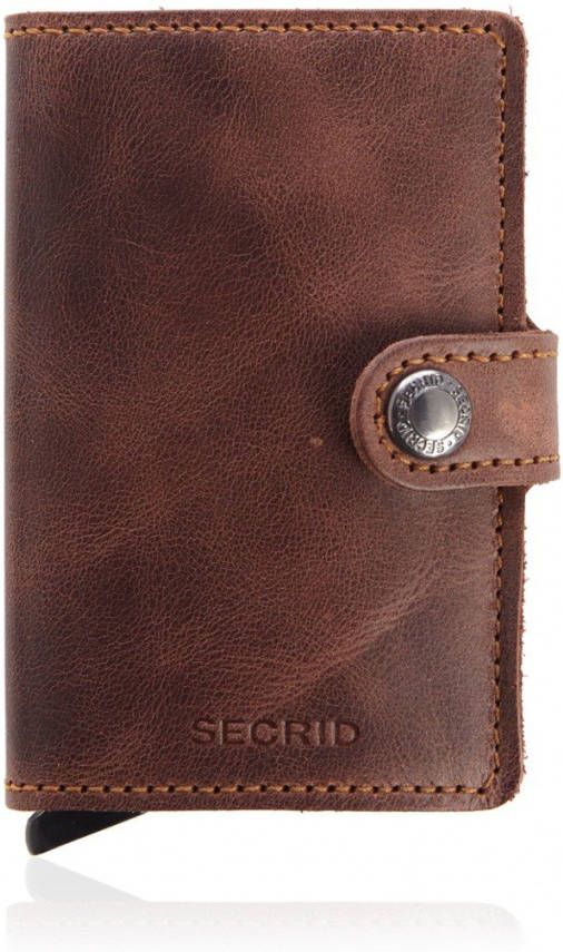 Secrid Miniwallet Portemonnee brown Vintage leather Dames portemonnee