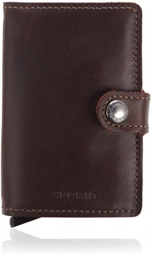 Secrid Miniwallet Portemonnee brown dark Dames portemonnee