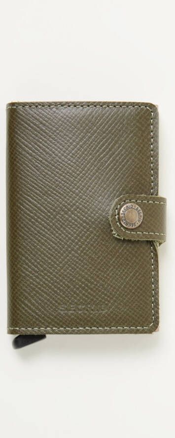 Secrid Miniwallet Portemonnee Saffiano olive Dames portemonnee