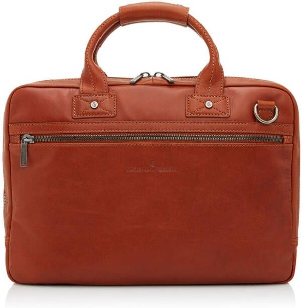 Castelijn & Beerens Firenze Business Laptoptas 15.6&apos, &apos, Licht Bruin