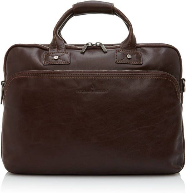 Castelijn & Beerens Firenze Business 3 Vaks Laptoptas 15.6&apos, &apos, Mocca