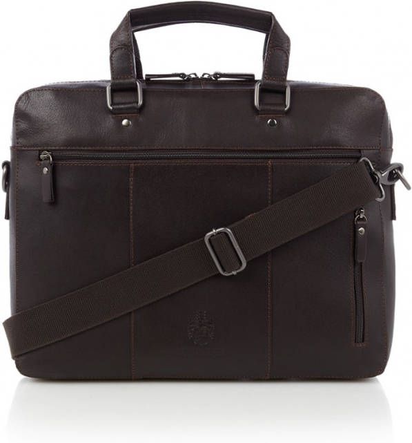 leonhard heyden Dakota businesstas van leer met laptopvak 15 inch