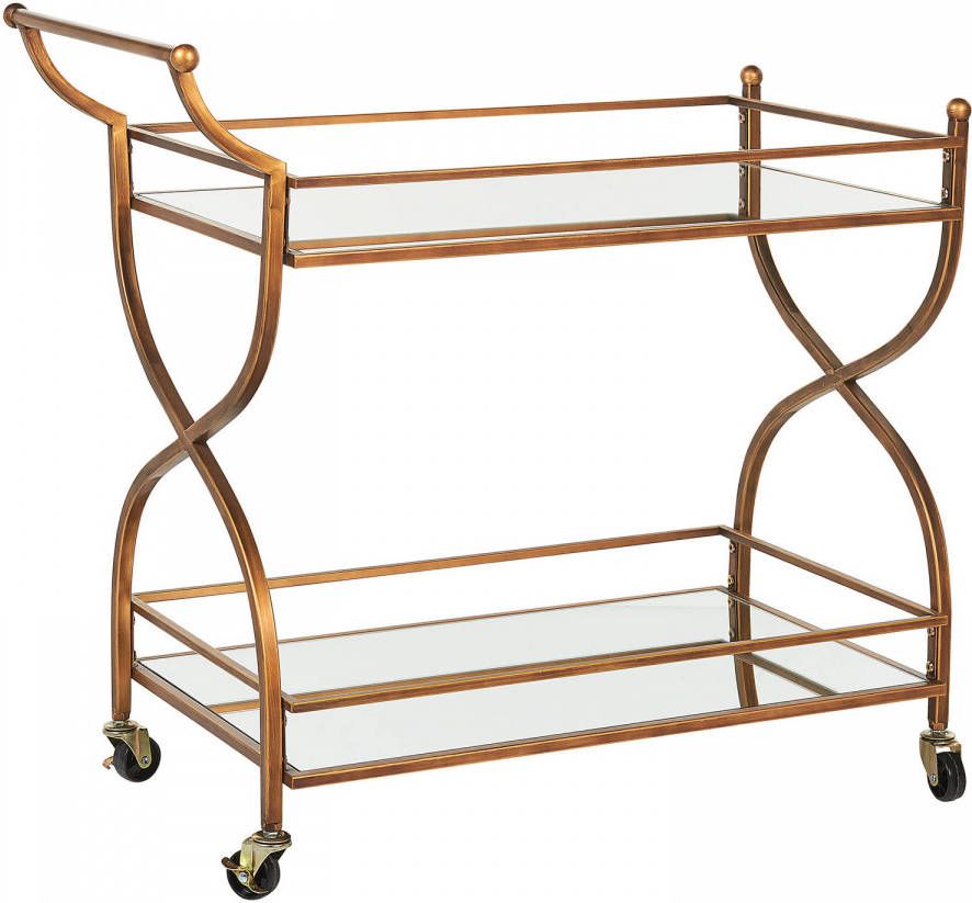 Beliani Keukentrolley LARINO Goud ijzer Leen Bakker