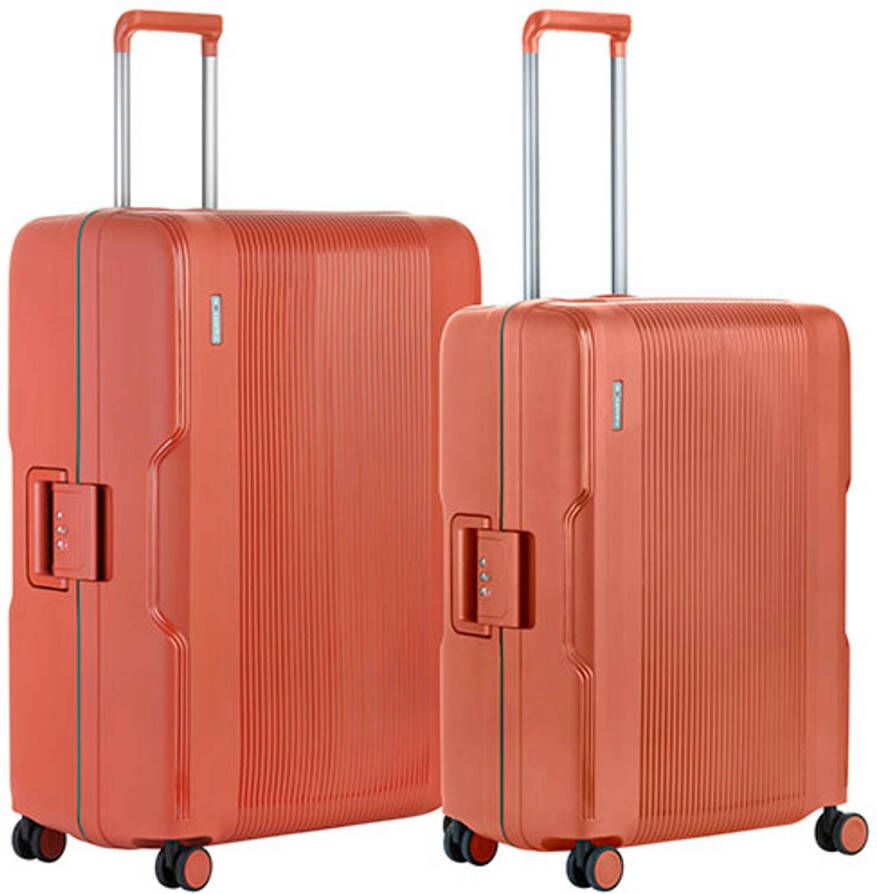 CarryOn Protector Luxe Kofferset Tsa Trolleyset M+l Formaat Met 4 delige Packer Set Kliksloten Terra