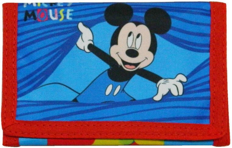 Disney Portemonnee Mickey Mouse 7, 5 X 13 Cm Rood/blauw
