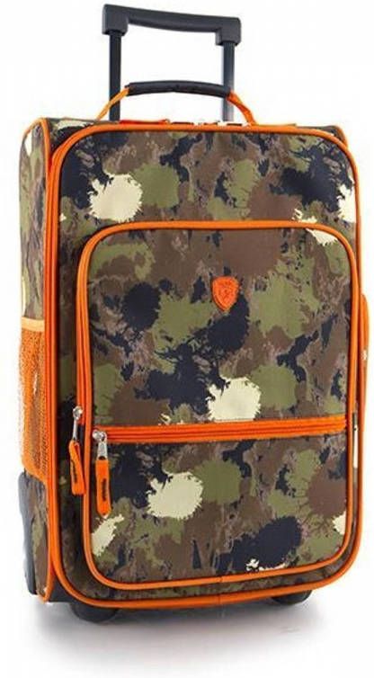 Kindertassen Heys Trolley Camo 20 Liter Groen/oranje