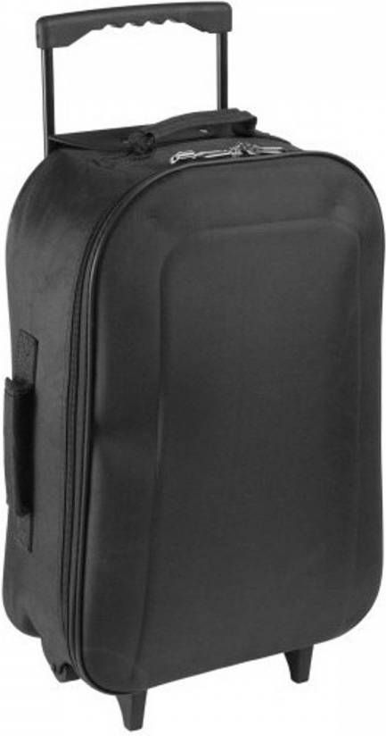Merkloos Handbagage Reiskoffer/trolley Zwart 46 Cm Reiskoffers