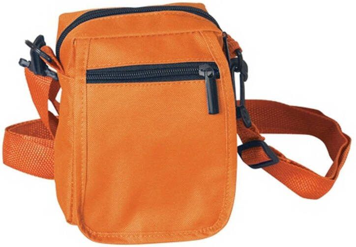 Merkloos Mini Schoudertasje Oranje 15 Cm Schoudertas