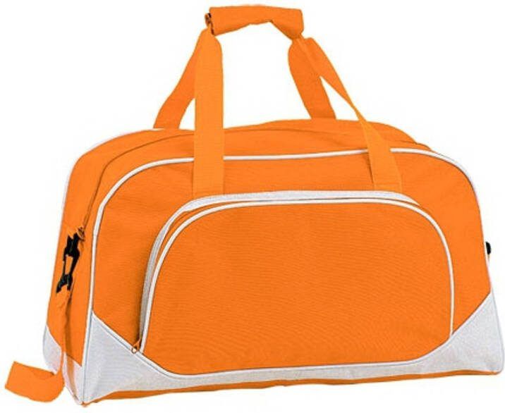 Merkloos Oranje Sporttas 42 Cm Sporttassen