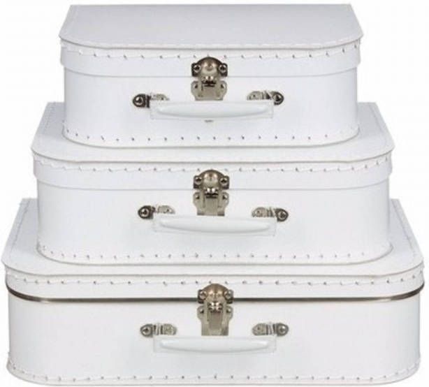 Merkloos Speelgoedkoffertje Wit 30 Cm Kinderkoffers