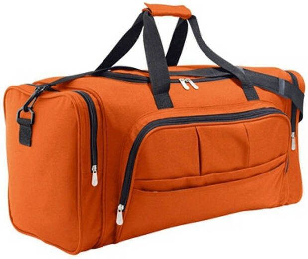 Merkloos Weekendtas Oranje 62 Cm Reistas(Volwassen )