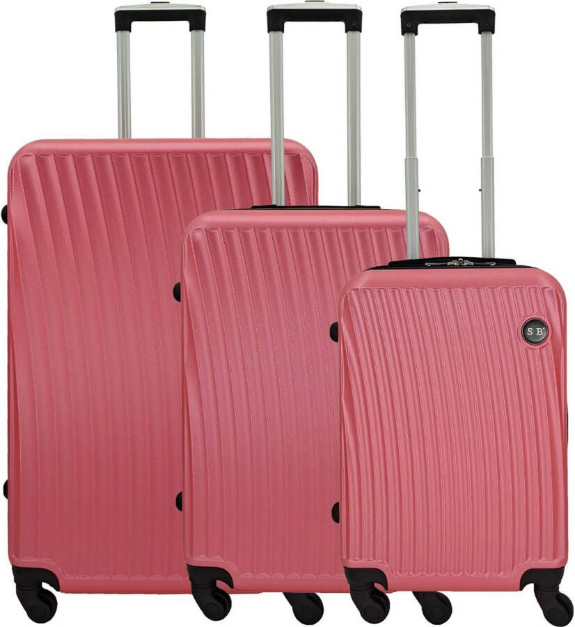 SB Travelbags 3 Delige Kofferset Roze