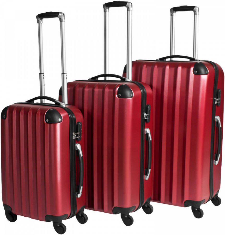 Tectake Kofferset Rood