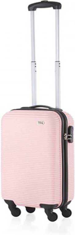 TravelZ Horizon Handbagagekoffer 54cm Handbagage Met Cijferslot Baby Roze
