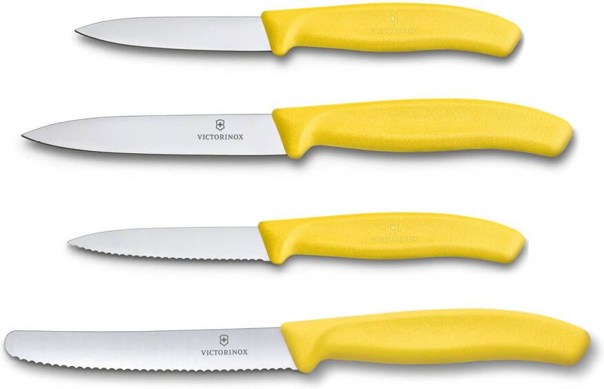 Victorinox Swiss Classic Keukenset 4 delig Geel Rvs