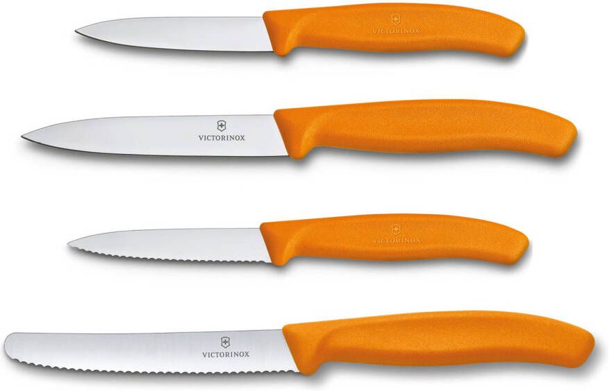 Victorinox Swiss Classic Keukenset 4 delig Oranje Rvs