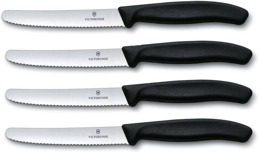 Victorinox Swiss Classic Tafelmessenset 4 delig Rvs/zwart Kartel