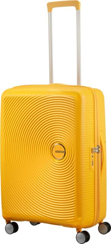 American Tourister Soundbox Expandable Spinner 67cm Golden Yellow