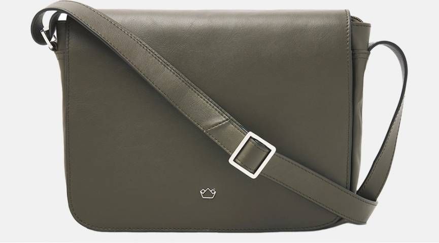 Castelijn en Beerens Verona Nappa crossbody tas dark military