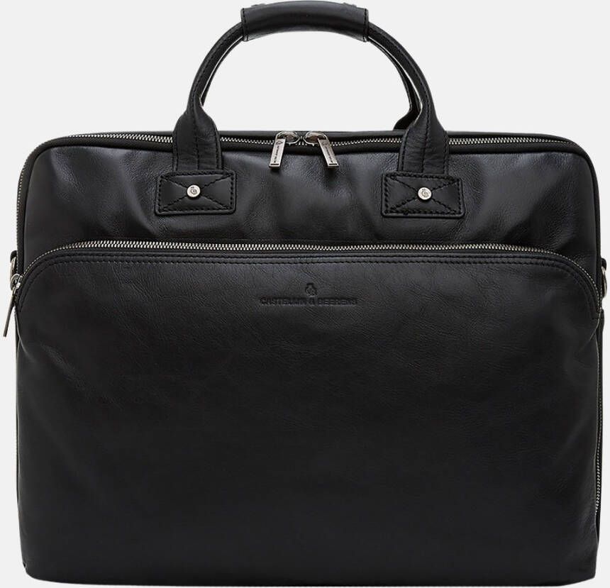 Castelijn & Beerens Firenze Business 3 Vaks Laptoptas 17&apos, &apos, Zwart