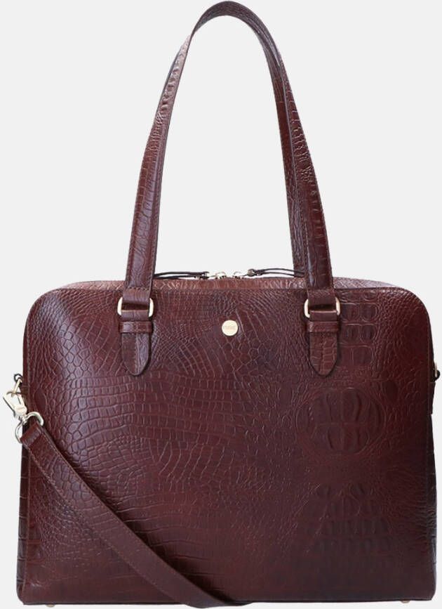 FMME Claudia Laptoptas 15, 6 inch Croco Brown