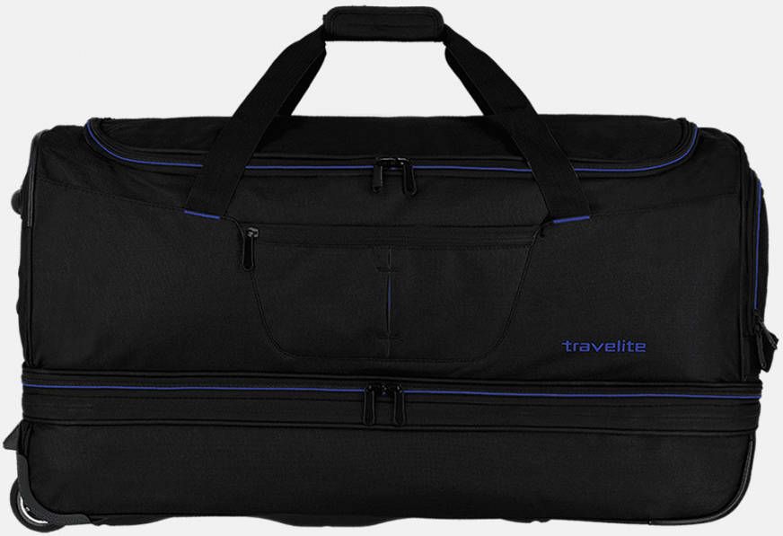 Travelite Basics Wheeled Duffle 70 Expandable black/blue Trolley Reistas