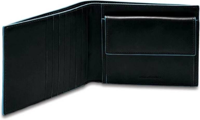 Piquadro Blue Square Men's Wallet with coin pocket black