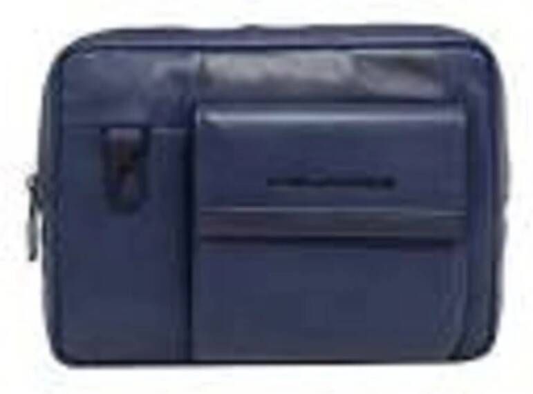 Piquadro Men& Bags Shoulder Bag Blue , Blauw, Heren