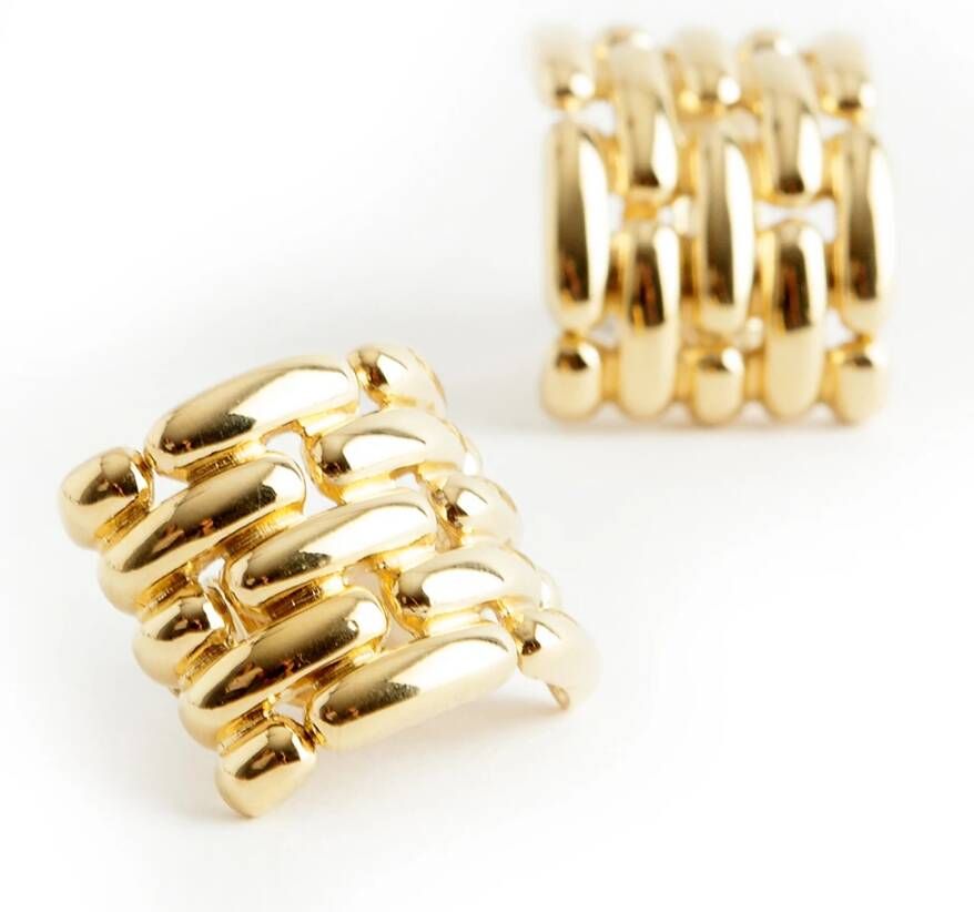 gestructureerde clip op oorbellen Givenchy Pre owned, Geel, Dames