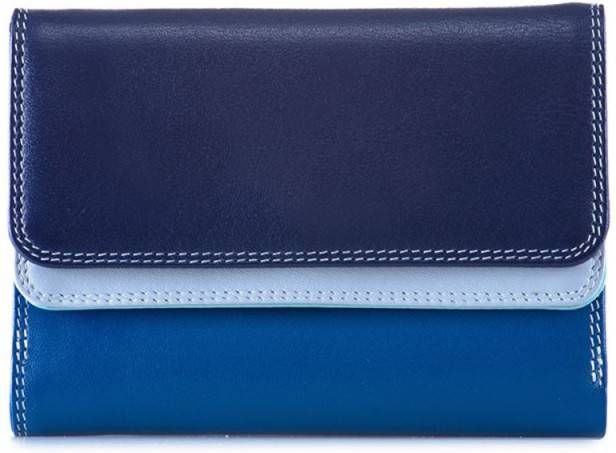 Mywalit Ladies Double Flap Purse Wallet denim Dames portemonnee