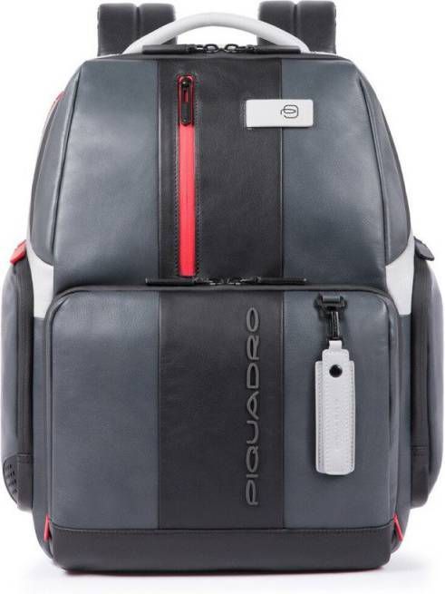 Piquadro Urban Fast check PC Backpack with iPad Compartment grey black backpack