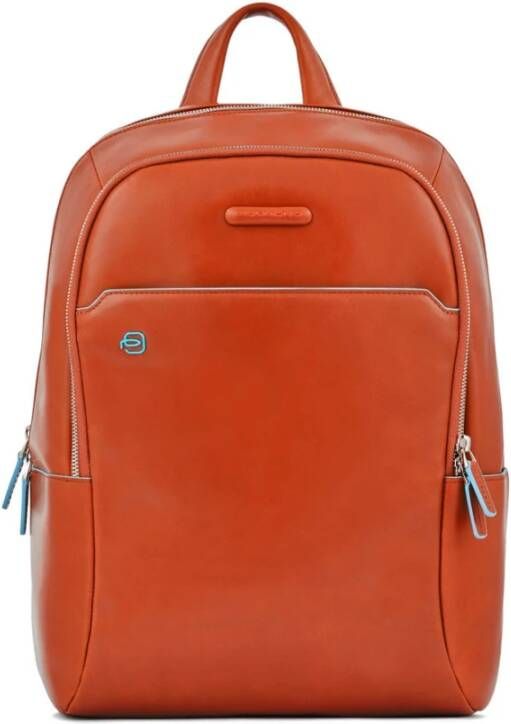 Piquadro Blue Square Computer Backpack 14" Cuoio Orange Cognac