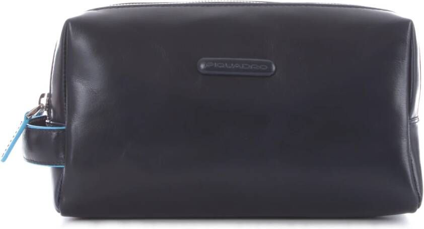 Piquadro Blue Square Toiletry Bag Two Dividers Night Blue