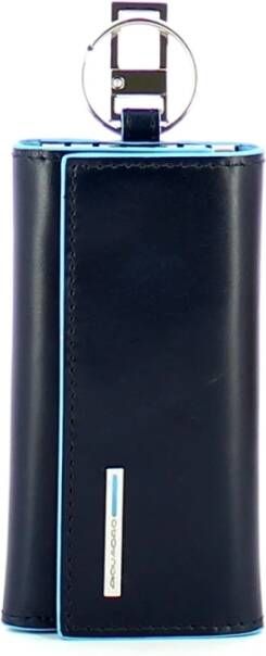 Piquadro Toetsenbordhoes met 6 vierkante haken , Blauw, Heren